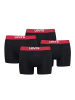 Levi´s Boxershorts MEN SOLID BASIC BOXER BRIEF ORGANIC CO  4er Pack in Black/Red