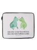 Mr. & Mrs. Panda Notebook Tasche Frosch Liebe mit Spruch in Weiß