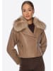 Wittchen Isolierte Bikerjacke für Damen mit Pelzkragen in Beige