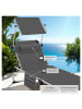 tectake klappbare Aluminium Sonnenliege mit Seitentasche, 218 x 60 x 33,5 cm