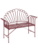 Beliani Gartenbank CAVINIA in Rot - (W) 125 x (H) 97 x (L) 46 cm