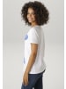Aniston CASUAL T-Shirt in weiß-royalblau-schwarz-rosa