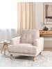 Beliani Sessel TUVE in Beige/Braun - (W) 88 x (H) 85 x (L) 90 cm