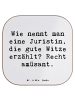Mr. & Mrs. Panda Holzuntersetzer Spruch Juristin Humor mit Spruch in Weiß