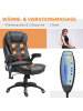 HOMCOM Massagesessel in Schwarz 70L x 70B x 121H cm