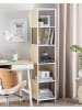 Beliani Bücherregal BOGOTA in Weiß/Braun - (W) 35 x (H) 165 x (L) 35 cm