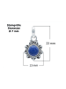 mantraroma 925er Silber - Ketten (L) 13 x (B) 23 mm mit Lapis Lazuli