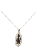 Gemshine Halskette mit Anhänger Alpin Baum Tanne Wald - Sportschmuck in silver coloured
