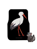 Mr. & Mrs. Panda Autoteppich Storch ohne Spruch in Schwarz