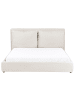 Beliani Wasserbett BAJONNA in Beige/Schwarz - (W) 180 x (H) 94 x (L) 235 cm