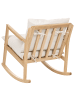 Beliani 3-tlg Schaukelstuhl KJEVIK in Beige/Braun
