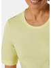GOLDNER Basic Baumwollshirt mit kurzem Arm in gelb