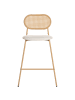 Beliani 2-tlg Barhocker ADAVER in Braun/Beige