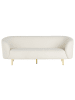 Beliani 3-Sitzer Sofa LOEN in Weiß/Gold - (W) 200 x (H) 79 x (L) 70 cm