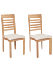 Beliani 2er-Set Esszimmerstuhl ORTLEY in Braun/Beige