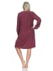 NORMANN Frottee Nachthemd langarm Bündchen Tiermotiv in beere