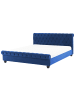 Beliani Doppelbett AVALLON in Blau/Braun - (W) 172 x (H) 94 x (L) 233 cm