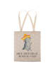 Mr. & Mrs. Panda Shopper-Tasche Axolotl Tequila mit Spruch in Grau Pastell
