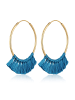 Elli Ohrringe 925 Sterling Silber Tassel in Blau