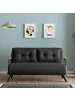 CALICOSY Sofa SANDO in Dunkelgrau - (W) 133  x (H) 41  x (L) 50  cm