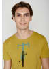 GreenBomb T-Shirt Bike Front Stamp in Gelb Kabine