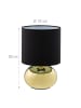 relaxdays Tischlampe in Gold/ Schwarz - (H)28 x Ø 18 cm