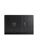 SoBuy Wandschrank in Matt-Schwarz - (W) 13 x (H) 60 x (L) 90 cm