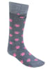 TupTam Mädchen Knielange Socken Gemustert 3er Pack in grau/rosa