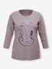 Sieh an! 3/4-Arm-Shirt in mauve-traube-bedruckt
