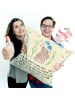 Mr. & Mrs. Panda Kopfkissen Hase Blume mit Spruch in Blumig