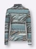 creation L Stehkragenshirt in jade-graphit-bedruckt