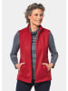 GOLDNER Kuschelig weiche Fleece-Weste in rot