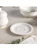 Villeroy & Boch 6er Set Espressotassen mit Untertassen Manoir 80 ml weiß in weiß