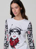 KOROSHI Long Sleeve Printed Women T-Shirt in weiß