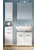 Inn.Furn Badmöbel-Set, weiß Hochglanz 4-teilig 105 cm, Badkombination mit Spiegelschrank