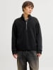 Jack & Jones Sweatshirt mit halbem Reißverschluss in Black
