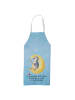Mr. & Mrs. Panda Schürze Pinguin Mond mit Spruch in Eisblau