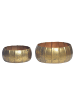 FineBuy Blumentopf in Gold / Aluminium / 39x39x17