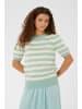 SAINT TROPEZ Strickpullover MilaSZ Gerade Passform in Ether Seedpearl Block Stripe