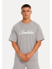 SMILODOX Oversized T-Shirt Sildano in Hellgrau