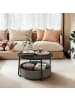 VASAGLE Couchtisch rund Lilea in Schwarz - (B)75 x (H)45 x (T)75 cm