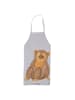 Mr. & Mrs. Panda Schürze Affe ohne Spruch in Grau Pastell