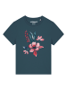 wat? Apparel T-Shirt Blume in Wasserfarbe 01 in Petrol
