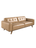 Angel Cerdá Chester-Sofa 6120 in Sand / Walnuss – (B)227 x (H)95 x (T)78 cm