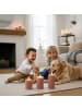 relaxdays 3 x LED Kerzen in Altrosa