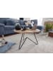 KADIMA DESIGN Couchtisch | Akazie/Metall, Rund, Industrial, Massiv