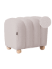 Beliani Pouf IDYLLWILD in Weiß/Braun - (W) 49 x (H) 46 x (L) 38 cm