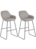HOMCOM Barstühle-50,5L x 53B x 96H cm-Grau