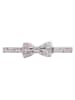 Finshley & Harding London Fliege und Einstecktuch in beige hellblau - 0001