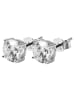 Adeliás Damen Ohrringe – Ohrstecker aus 925 Silber mit Zirkonia in silber